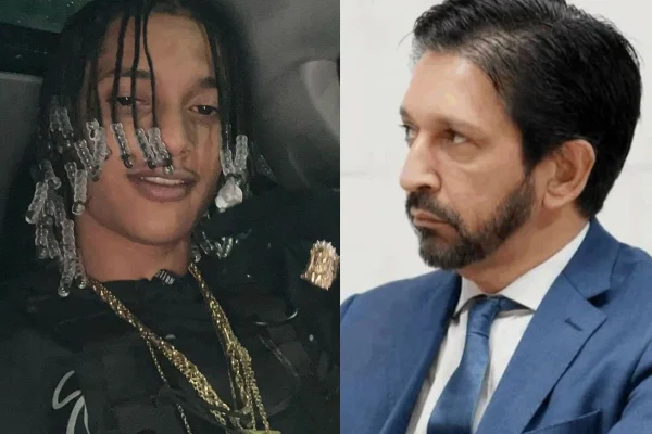 Montagem com fotos do Rapper Oruam (esquerda) e o prefeito de São Paulo Ricardo Nunes (MDB)