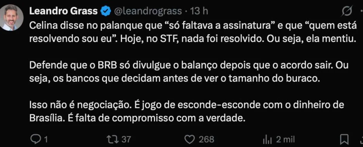 Grass acusou a governadora e candidata à reeleição de mentir Grass acusou a governadora e candidata à reeleição de mentir