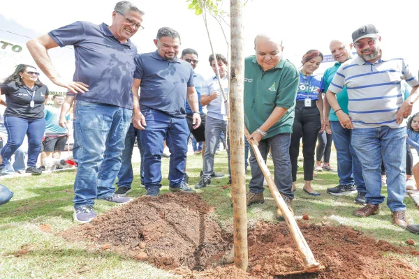 Governador Ibaneis planta Ipê no DF