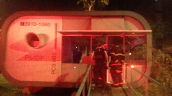 Incêndio atinge posto policial desativado na Asa Norte