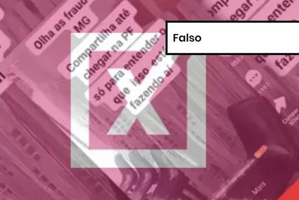 Imagem colorida de postagem falsa sobre boletim de urna