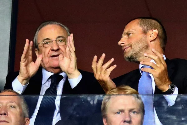 Florentino Pérez e presidente da Uefa - Metrópoles