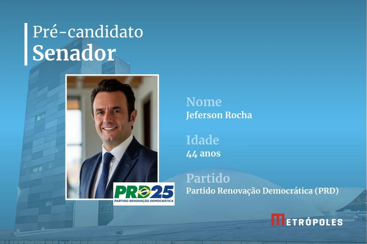 Jeferson Rocha, pré-candidato ao Senado de Santa Catarina pelo PRD Jeferson Rocha, pré-candidato ao Senado de Santa Catarina pelo PRD