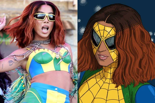Anitta vira Mulher-Aranha e ganha homenagem em perfil do super-herói
