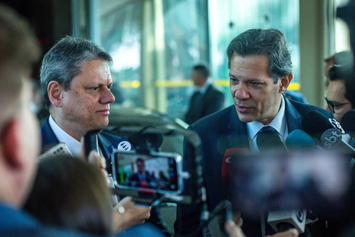 Ministro da Fazenda, Fernando Haddad, e governador de SP, Tarcísio de Freitas Ministro da Fazenda, Fernando Haddad, e governador de SP, Tarcísio de Freitas