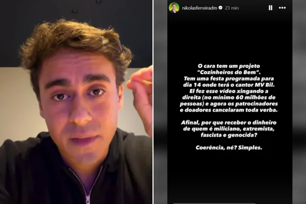 Nikolas ironiza perda de doações de projeto que distribui comida no RS