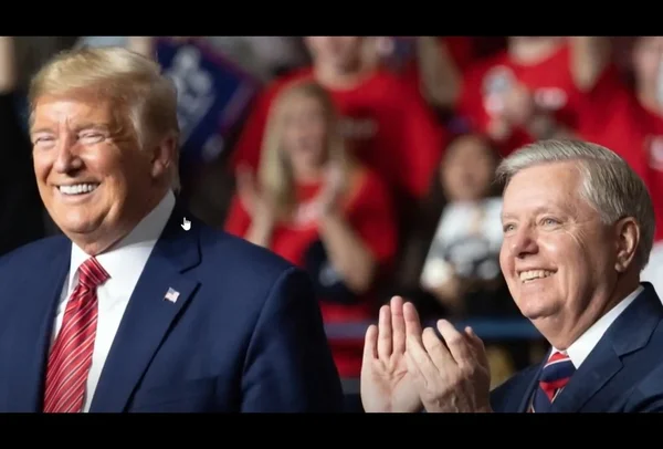 Trump e o senador Lindsey Graham, dos EUA - Metrópoles