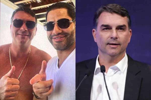 Flávio Bolsonaro aparece em foto com “Sicário”; presidenciável se explica