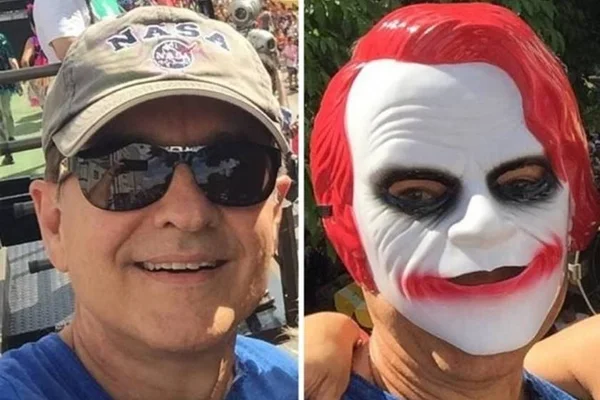 Mascarado, Carlos Tramontina curte bloco de carnaval em São Paulo