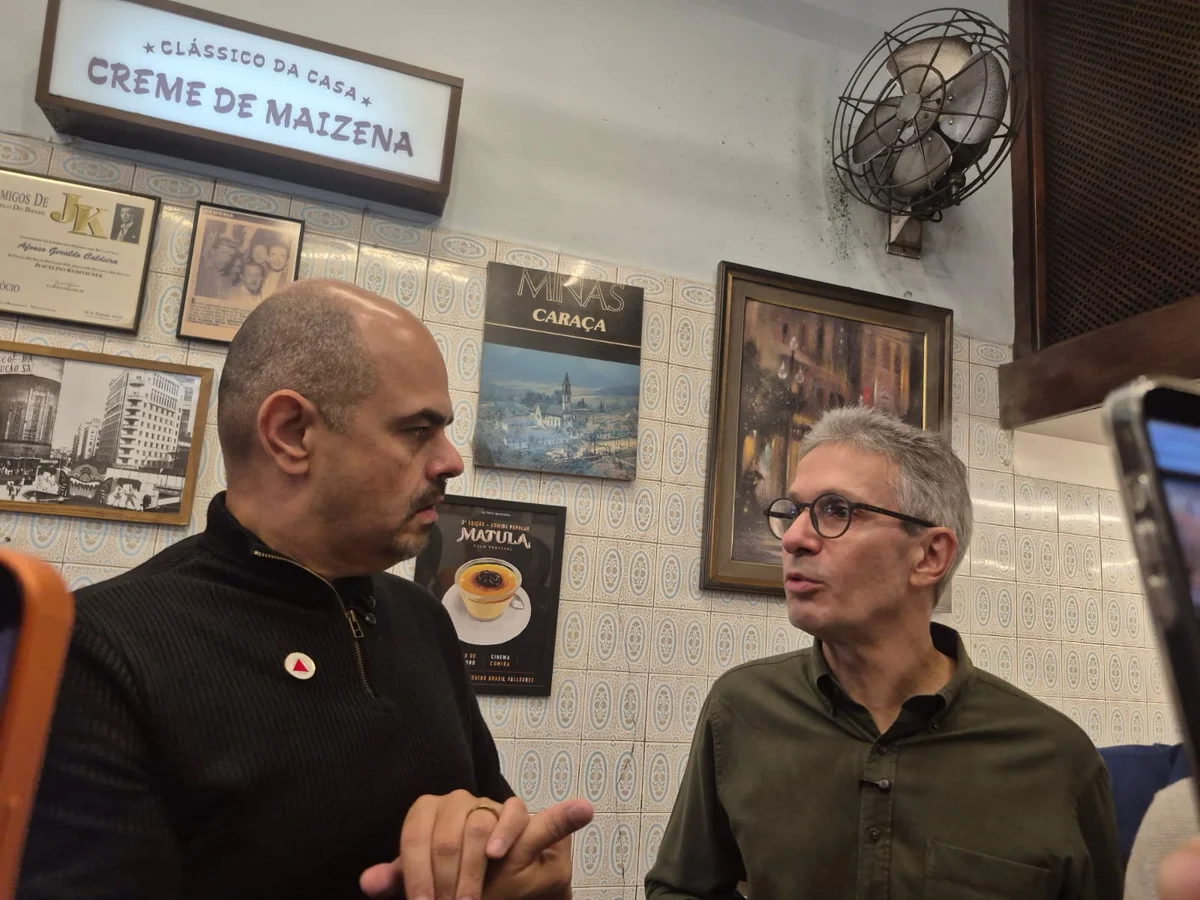 Recentemente, Zema visitou o Mercado Central em BH, conversou com apoiadores e deu entrevista ao lado do governador Mateus Simões Recentemente, Zema visitou o Mercado Central em BH, conversou com apoiadores e deu entrevista ao lado do governador Mateus Simões