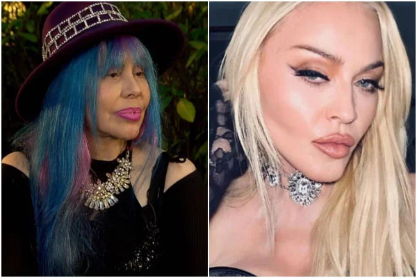 Fotografias coloridas de Baby do Brasil e Madonna - Metrópoles