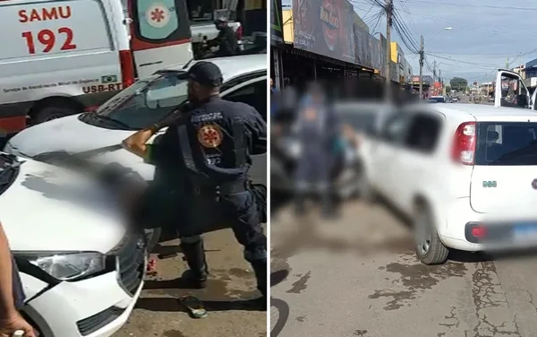 goias ciclista perna prensada entre carros