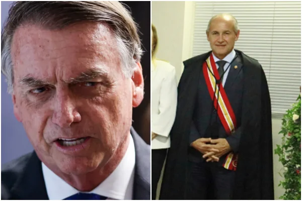 Jair Bolsonaro e o procurador-Geral do MPM, Clauro Roberto de Bortolli - Metrópoles
