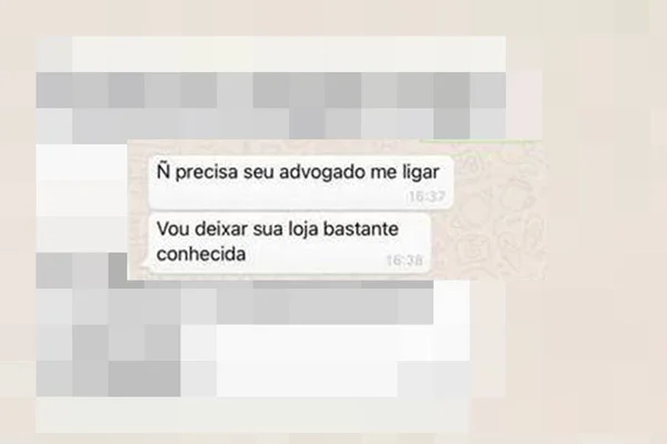 Após golpe frustrado, homem ameaça empresária Maria Amélia. Veja prints