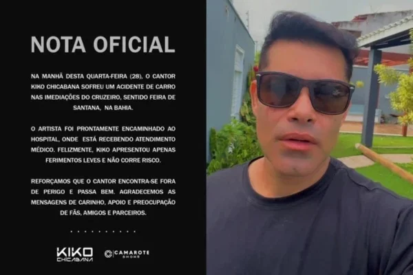 Imagem colorida de cantor Kiko, da banda Chicabana - Metrópoles