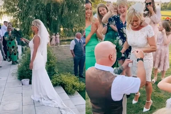 Mãe fica noiva no casamento da filha e é detonada nas redes sociais