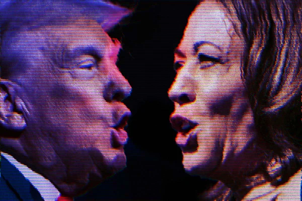 Imagem colorida de Kamala Harris e Donald Trump - Metrópoles