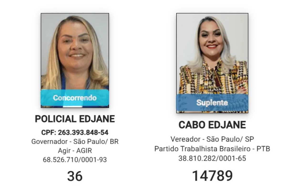 Candidaturas de Edjane Lima de Sousa no TSE Candidaturas de Edjane Lima de Sousa no TSE
