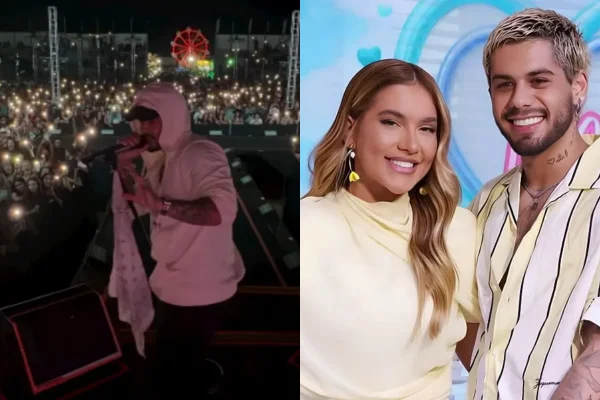 Zé Felipe canta música que fez para Virginia em show: “Só tem eu”