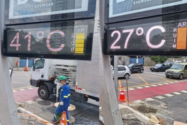 Imagem mostra termômetro marcando temperaturas diferentes - Metrópoles