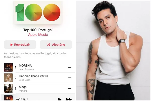 Luan Santana emplaca Morena no topo dos charts de Portugal