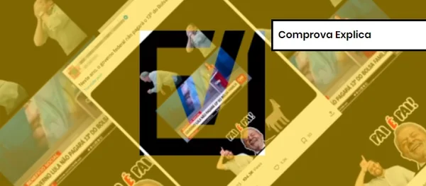 Captura de tela de post fora de contexto sobre Lula ter cortado o 13º do Bolsa Família