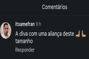 Fãs de Rebeca Andrade reagiram ao post com aliança em destaque Fãs de Rebeca Andrade reagiram ao post com aliança em destaque
