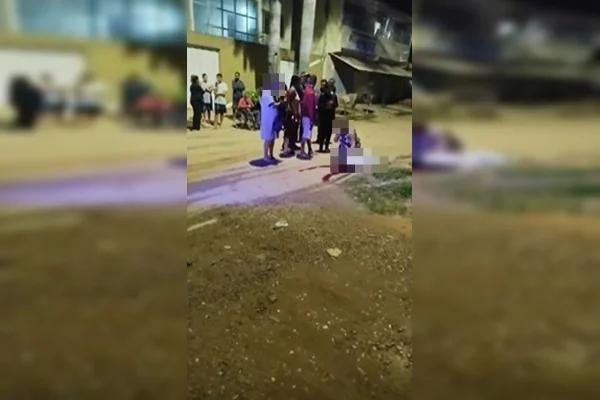 Imagem colorida de assassinato ocorrido no DF