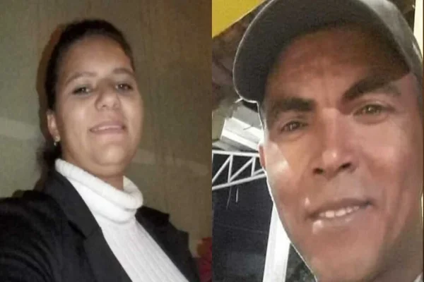 Imagem colorida, foto de um mulher, e na direita um o rosto de um homem - Metrópoles