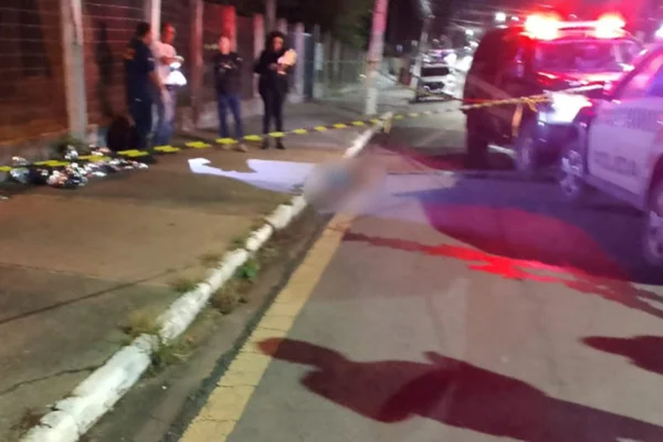 Imagem colorida de policiais em rua