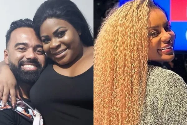 Montagem feita com foto de Jojo ao lado do ex, Carllos Machado, e Cariúcha - Metrópoles