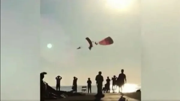 Parapentes colidem na Turquia