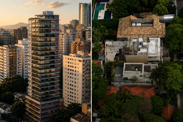 Imagem colorida de prédio de luxo e mansão em construção do senador Ciro Nogueira - Metrópoles
