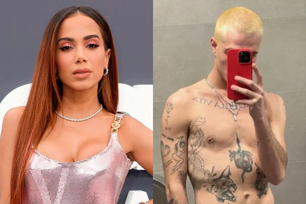 Anitta e Damiano David em tela dividida - Metrópoles