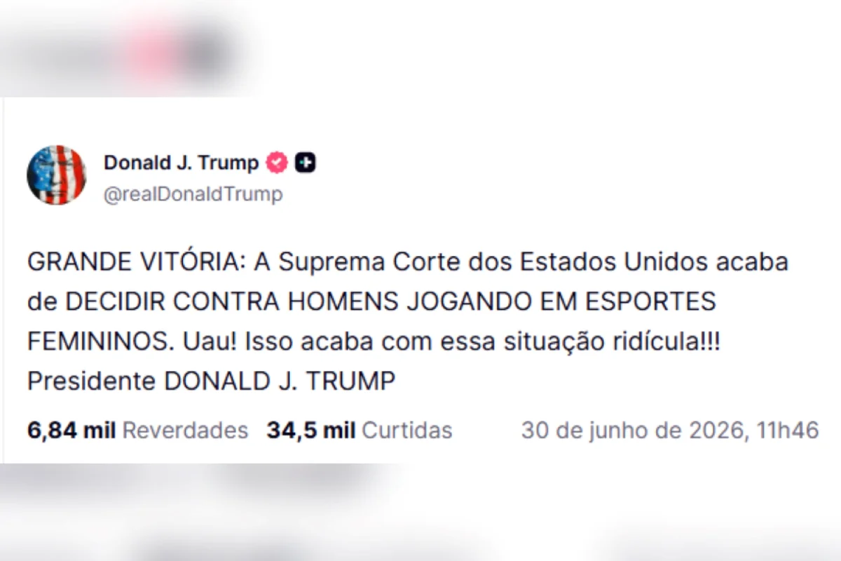 EUA: Suprema Corte autoriza veto a atletas trans em equipes femininas - imagem 1 EUA: Suprema Corte autoriza veto a atletas trans em equipes femininas - imagem 1