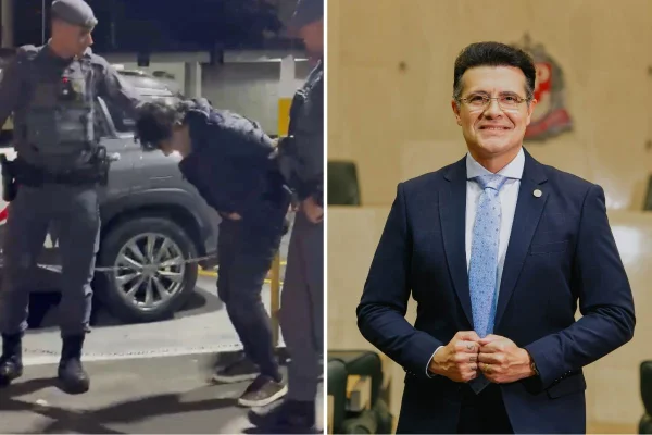 Imagem colorida mostra Marcelo Aguiar, deputado estadual detido por atirar em balada. Metrópoles