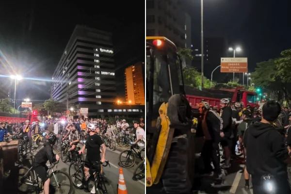 Ciclistas protestam por demolição de ciclovia em BH