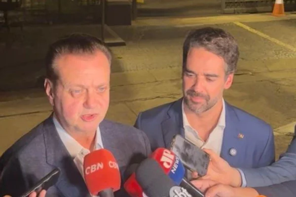 Gilberto Kassab e Eduardo Leite, do PSD. Metrópoles