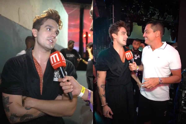 Prints de entrevista de Luan Santana à coluna LeoDias