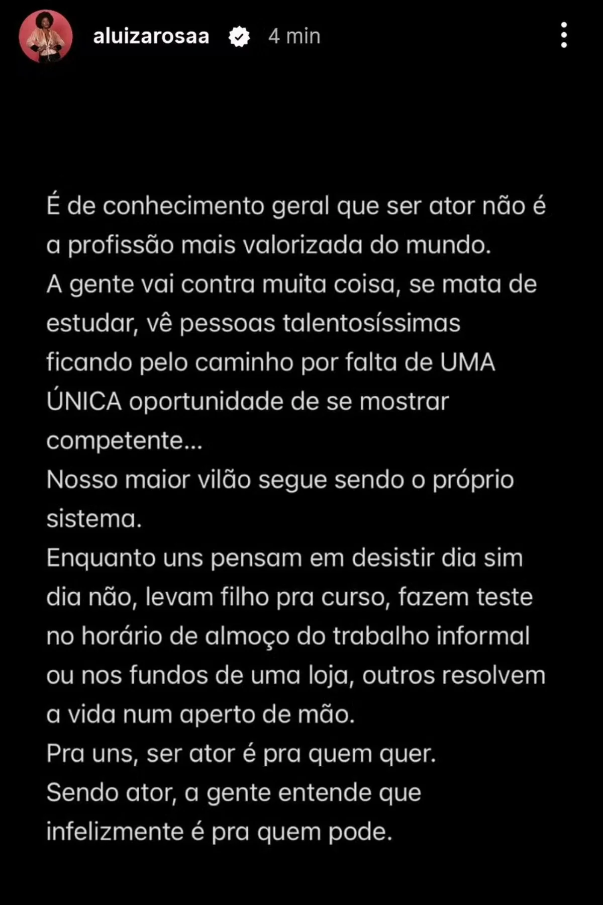 Desabafo de Luiza Rosa Desabafo de Luiza Rosa