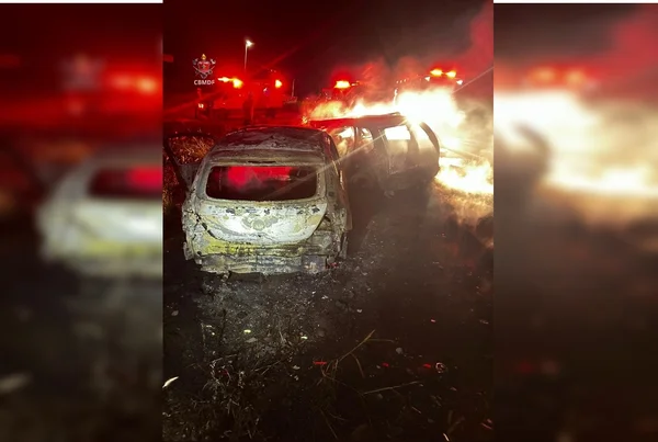 Acidente na BR-080 causa incêndio e deixa dois mortos