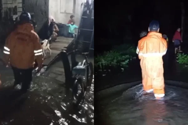 Família é resgatada em alagamento após chuva - Metrópoles