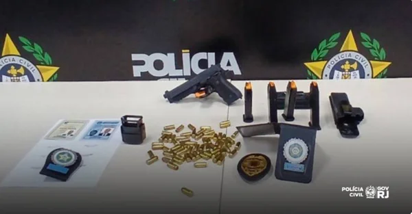 armas e munição apreendida