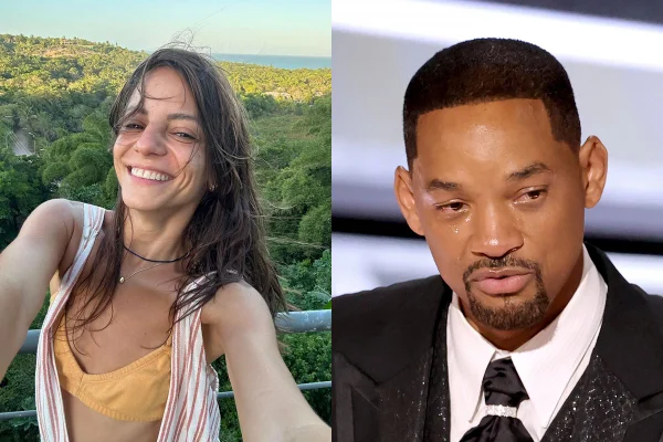 Montagem com fotos coloridas de Elisa Fernandes e Will Smith - Metrópoles