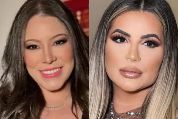 Montagem feita a partir de fotos das redes sociais de Maria Eduarda Quinto Filizola e Deolane Bezerra - Metrópoles
