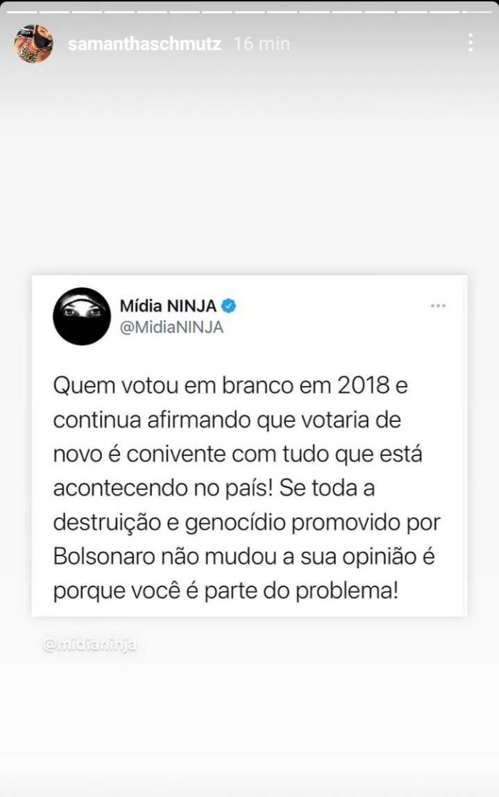 Ela mandou indireta pra Huck Ela mandou indireta pra Huck