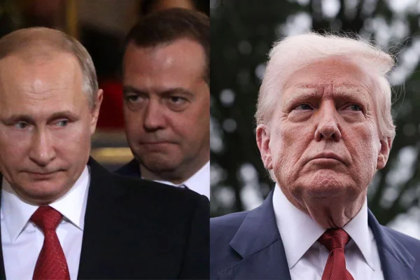 Dimitri Medvedev, Putin e Donald Trump - Metrópoles