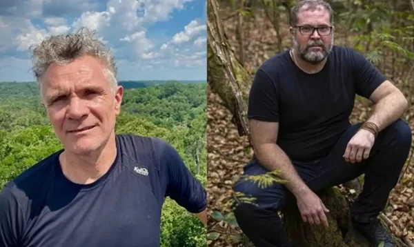 Foto colorida dos indigenista Bruno Pereira e do jornalista britânico Dom Phillips - Metrópoles