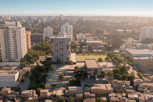 Imagem colorida de projeto de urbanização em Paraisópolis, na zona sul de SP - Metrópoles