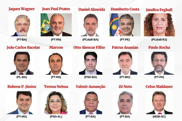 Deputados que apresentaram emendas com metadados da Contag